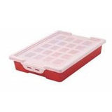 Faibo Caja Apilable De Almacenaje Pp 420x310x73mm 6l Con Tapa Rojo