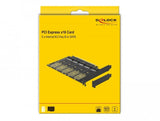 Tarjeta Delock Pcie X16> 5x M.2 Clave B 90435