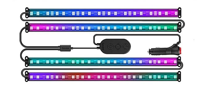 Govee H7090 Rgbic Interior Car Lights (8 Scene Mode + 3 Music Mode)--Without Remote Control
