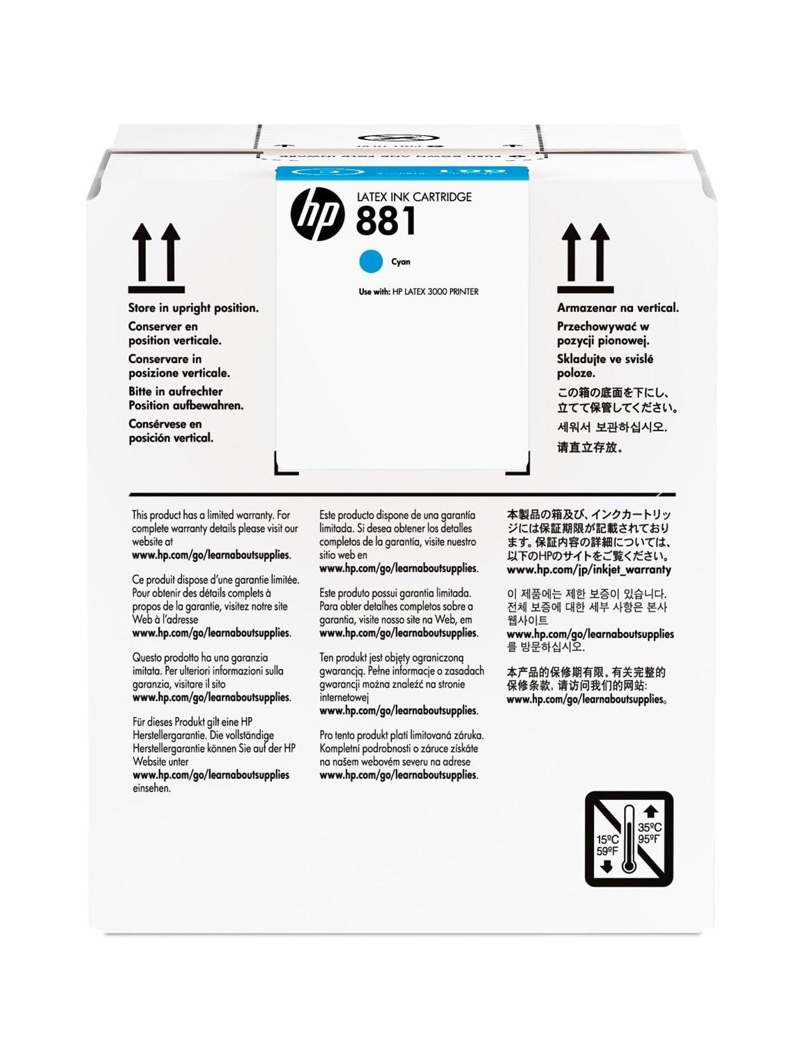 EAN 887758106648 - HP 881 5-liter Cyan Latex Ink Cartridge cabeza de impresora Inyección de tinta térmica imagen 1