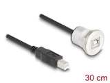 Delock Usb2.0 Typ-B Einbaubuchse Mit Cablep. St. Alu.30cm