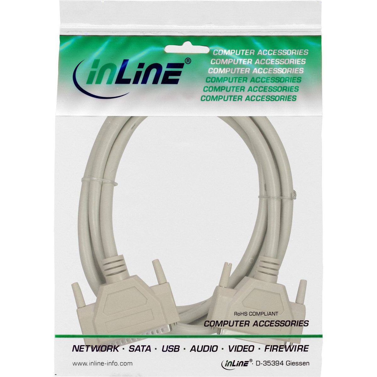 Cable De Extensión Inline Serial De 37 Pines, Db37 Macho A Hembra 1:1 Gris 3mcable De Extensión Inline Serial De 37 Pines, Db37 Macho A Hembra 1:1 Gris 5m