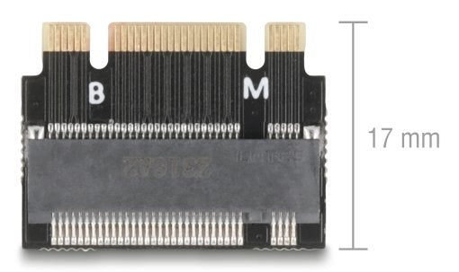 Delock Adaptador M.2 Key B+M Macho A M.2 Key M Slot - Verlängerung
