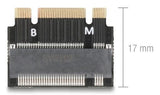 Delock Adaptador M.2 Key B+M Macho A M.2 Key M Slot - Verlängerung