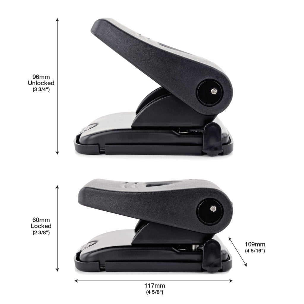 Rapesco 827-P 2 Hole Punch Metal 30 Sheet Black - Pf827pb2