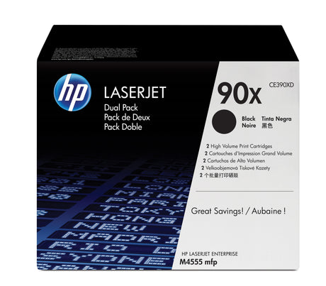 EAN 0886112379650 - HP 90X 2-pack High Yield Black Original LaserJet Toner Cartridges cartucho de tóner 2 pieza(s) imagen 1