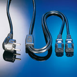 Value Y-Netzanschlusscable Schwarz 2m