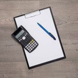 Maul Msc 240 Eco Calculadora De Escritorio Solar, Calculadora Científica Con Pantalla De Dos Líneas, 80% Plástico Reciclado, Negro, 16,1 X 8,5 X 2,1 Cm Para Oficina, Taller, Escuela