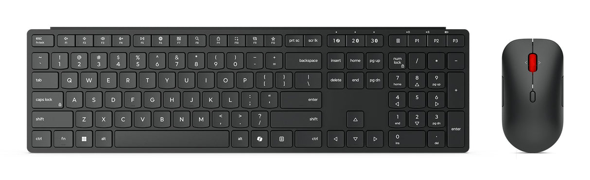 EAN 0195892125273 - Lenovo 4X31S04848 teclado Ratón incluido Oficina RF Wireless + Bluetooth Inglés de EE. UU. Negro imagen 1