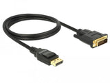 Delock Cable Displayport 1.2 Macho > Dvi 24+1 Macho 1 M Negro