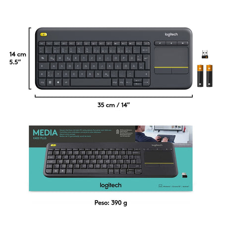 EAN 5099206059351 - Logitech 920-007137 teclado Hogar RF inalámbrico QWERTY Español Negro imagen 12