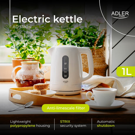 EAN 5905575907998 - Adler AD 1380W tetera eléctrica 1 L 2220 W Blanco imagen 16