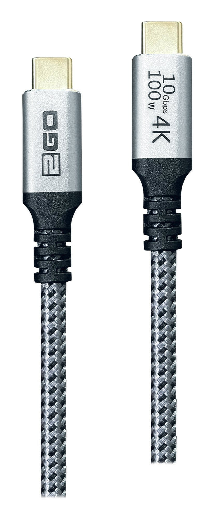 2go 797512 Cable Usb 1,2 M Usb 3.2 Gen 2 (3.1 Gen 2) Usb C Negro, Plata