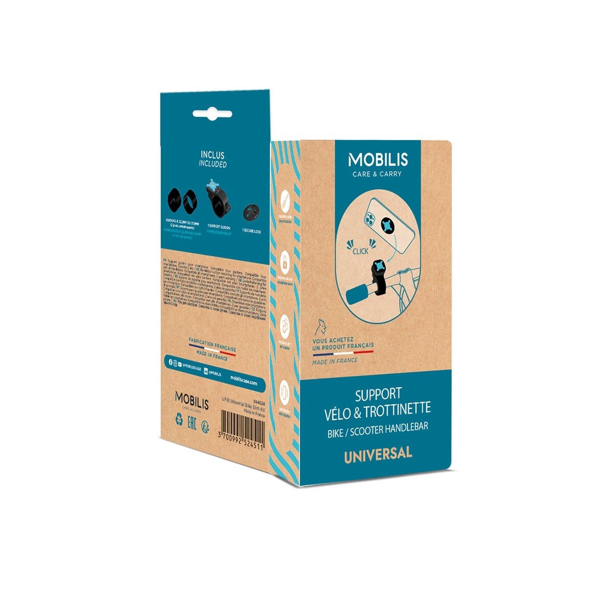 Mobilis 044024 Soporte Soporte Pasivo Smartphone Negro, Azul Claro