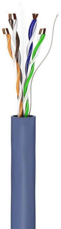 Bobina Cat 6a U-Utp   50m Flexible Azul Awg23/1 Eca