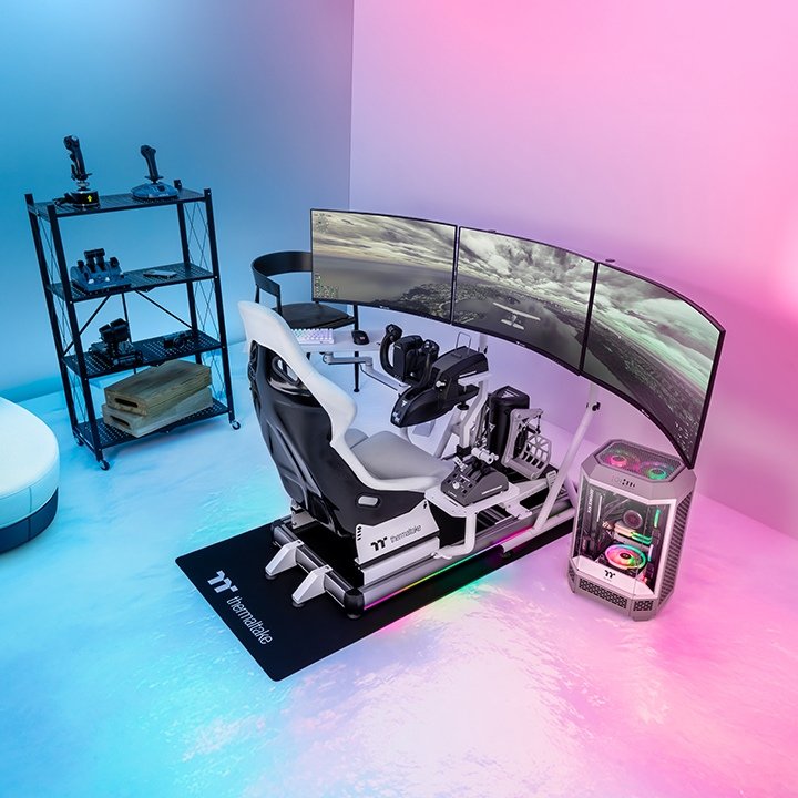 Cockpit Thermaltake Simulador Flight Gf500 Blanco
