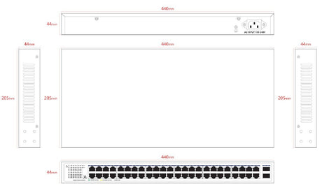 EAN 5715063808306 - Lanview LVN-1UMOUNT-48PORT-2SFP-1G no categorizado imagen 2