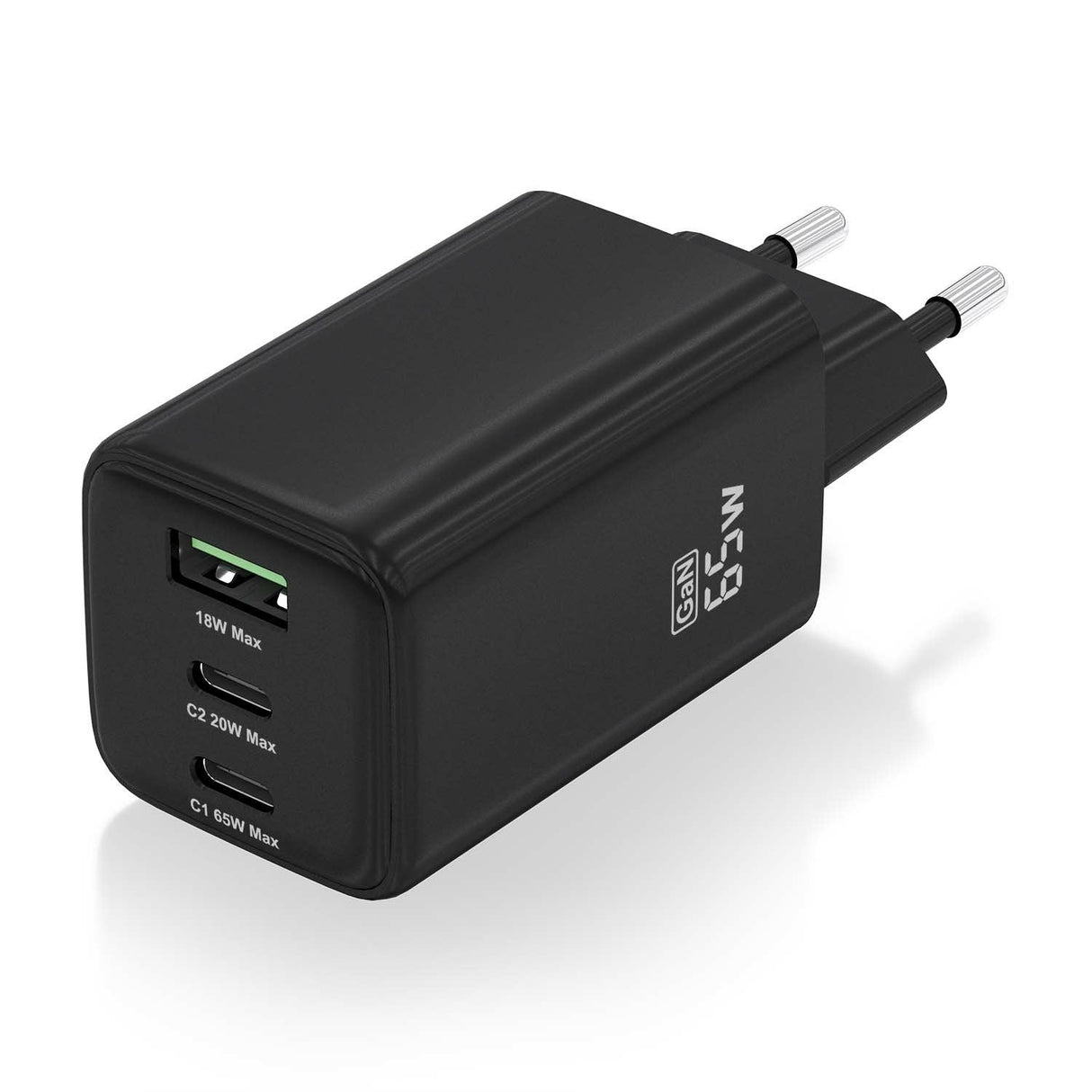 Aisens Cargador Gan 65w, 2xusb-C Pd3.0 Qc4.0, 1xusb-A Qc3.0, Negro