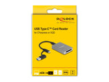 Delock 91008 Lector De Tarjetas Usb Type-C En Carcasa De Aluminio Para Tarjetas De Memoria Cfexpress O Xqd