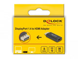 Delock 61055 Adaptador Displayport 1.4 Activo A Hdmi 8k Con Función Hdr