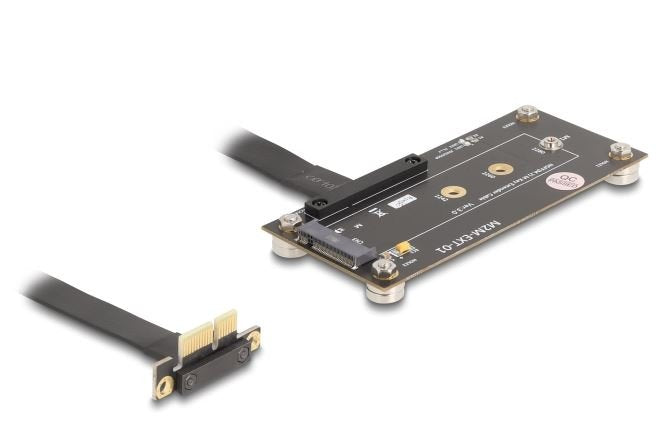 Delock Adapter Pcie 3.0 X1 Stecker 90° Gewinkelt Zu M.2 Key M Buchse Mit Cable 10 Cm