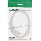 Cable De Alimentación Inline, Schutzkontakt A Iec Hembra De 3 Pines, Blanco, 1,0 M