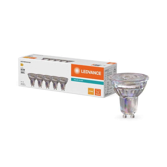Osram Led Par16 50 36° P 3.7w 827 Gu10 Led-Reflektorlampen Par16 Ve=5 Stück