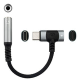 Cable Adaptador Usb-C/M - Audio3.5/H+Usb/H 3a 10cm
