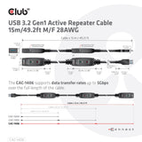 EAN 8719214471798 - CLUB3D CAC-1406 cable USB USB 3.2 Gen 1 (3.1 Gen 1) 15 m USB A Negro imagen 5