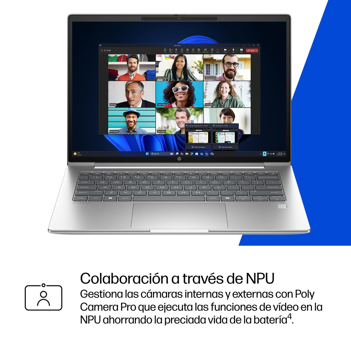 EAN 0199764324740 - HP ProBook 4 G1q Notebook Next Gen AI Wolf Pro Security Edition Copilot+ PC Snapdragon X1-26-100 Portátil imagen 12