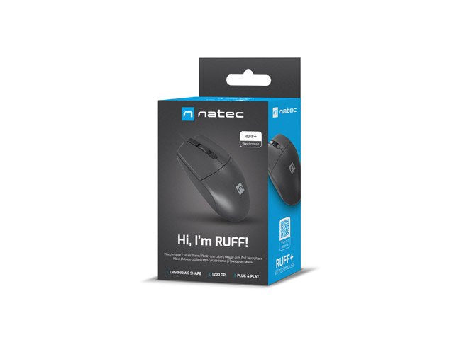Natec Optical Mouse Ruff Plus 1200dpi Black