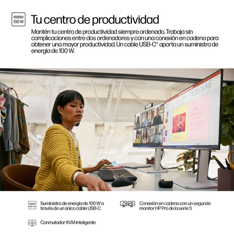 EAN 5715063749463 - HP Series 5 Pro 23.8 inch FHD USB-C Conferencing Monitor - 524pm pantalla para PC 60,5 cm (23.8") 1920 x  imagen 6