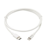 Tripp Lite M102-003-Wh Cable De Sincronización Y Carga Usb C A Lightning, Certificado Mfi - Usb 2.0, M/M, Blanco, 0.91 M