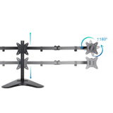 Tooq Soporte Mesa Pantalla - Giro 180º - Inclinable - 3 Brazos 17-27  - Negro