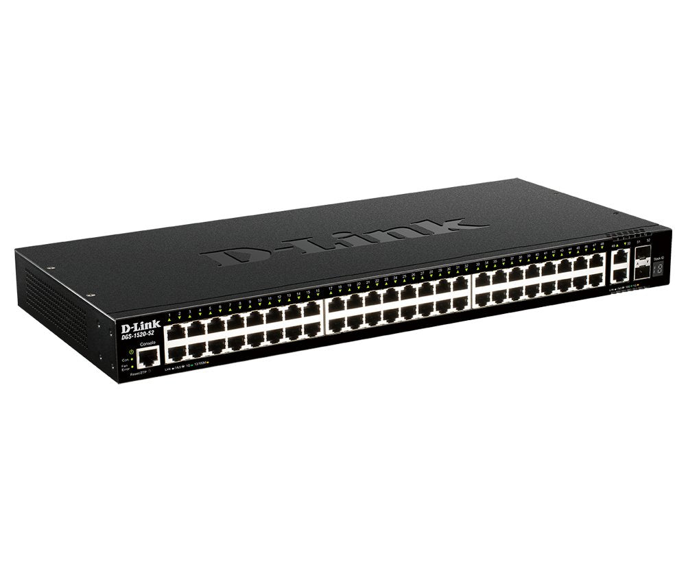 Switch Gestionable D-Link L3 Stakable Dgs-1520-52 48p Giga + 2p 10g  + 2p Sfp