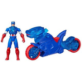 Moto Lanzaescudos + Figura Capitan America Los Vengadores Avengers Marvel
