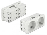 Easy 45 Schutzkontakt-Steckdose 45°-Anordnung 2-Fach Erweiterbar 45 X 45 Mm