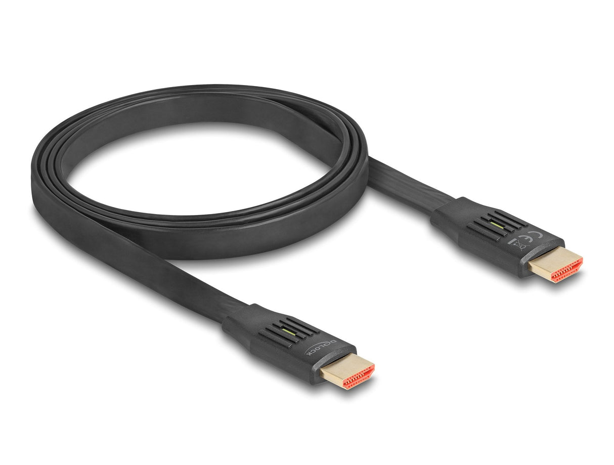 Delock 81001 High Speed Hdmi Cable Plano 48 Gbps 8k 60 Hz 1 M