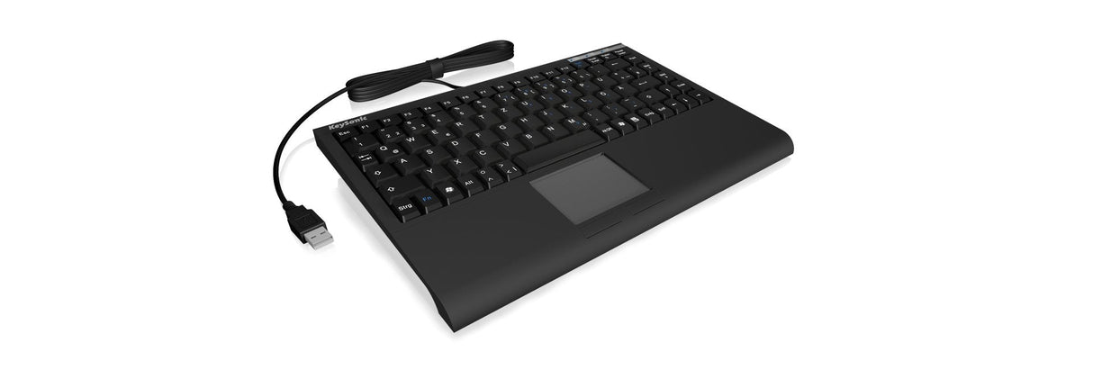 Mini Teclado Keysonic Ack-540u + Usb, Negro, Smarttouchpad, Alemán, Softskin