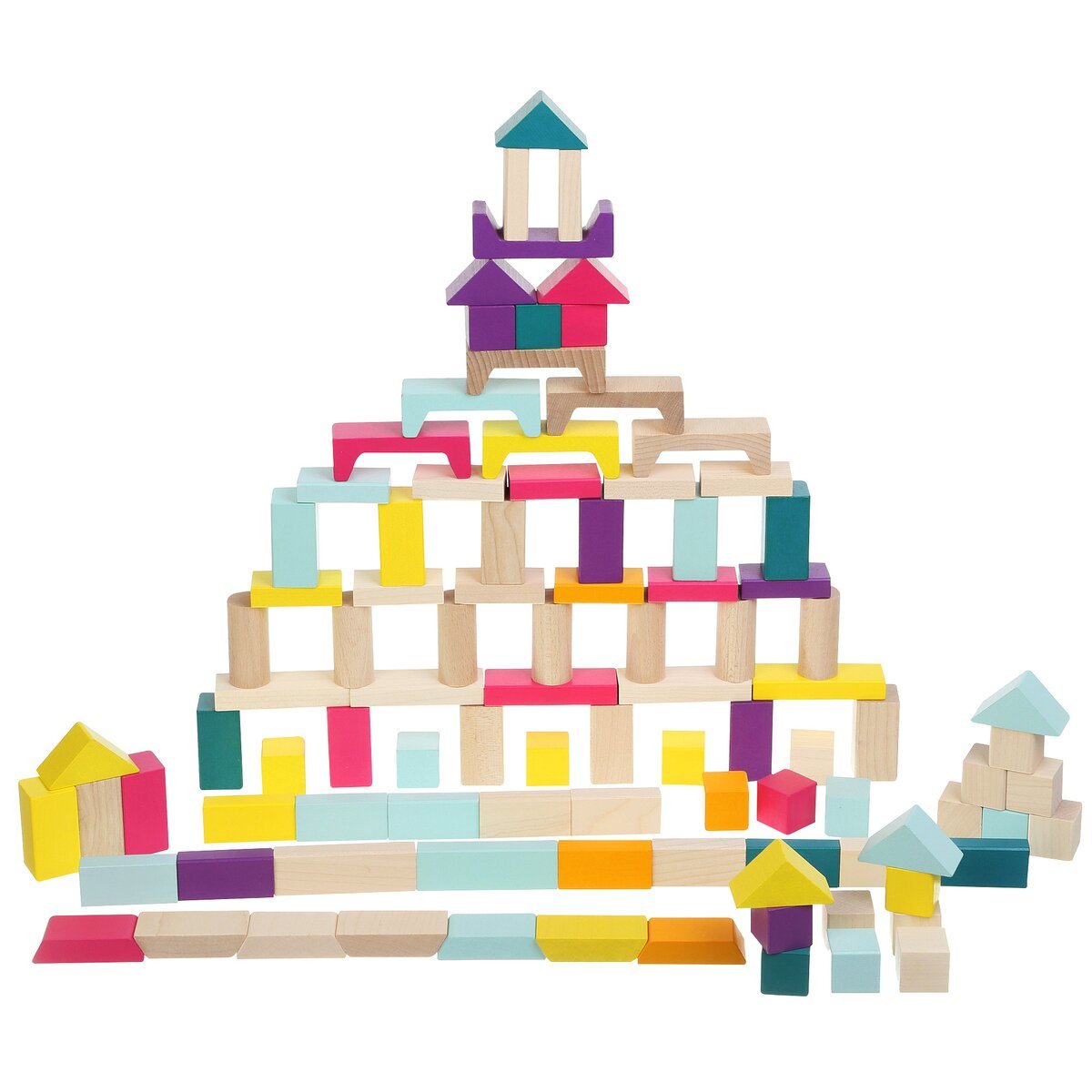 Jamara Kidiwood - Juego De Bloques De Madera 100 Piezas