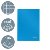 Leitz Notebook Solid A5 Square Paper Hardfunda 80 Sheets Blue