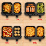 Tefal Easy Fry Dual Xxl Ey942he0 Freidora Doble 11 L Independiente 2020 W Freidora De Aire Caliente Gris