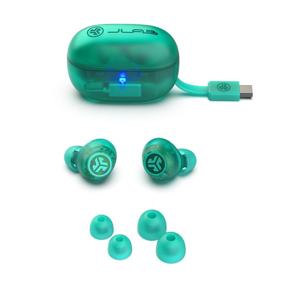 Auriculares Jlab Go Pop Anc True Wireless Stereo (Tws)  Bluetooth Verde Azulado, Transparente