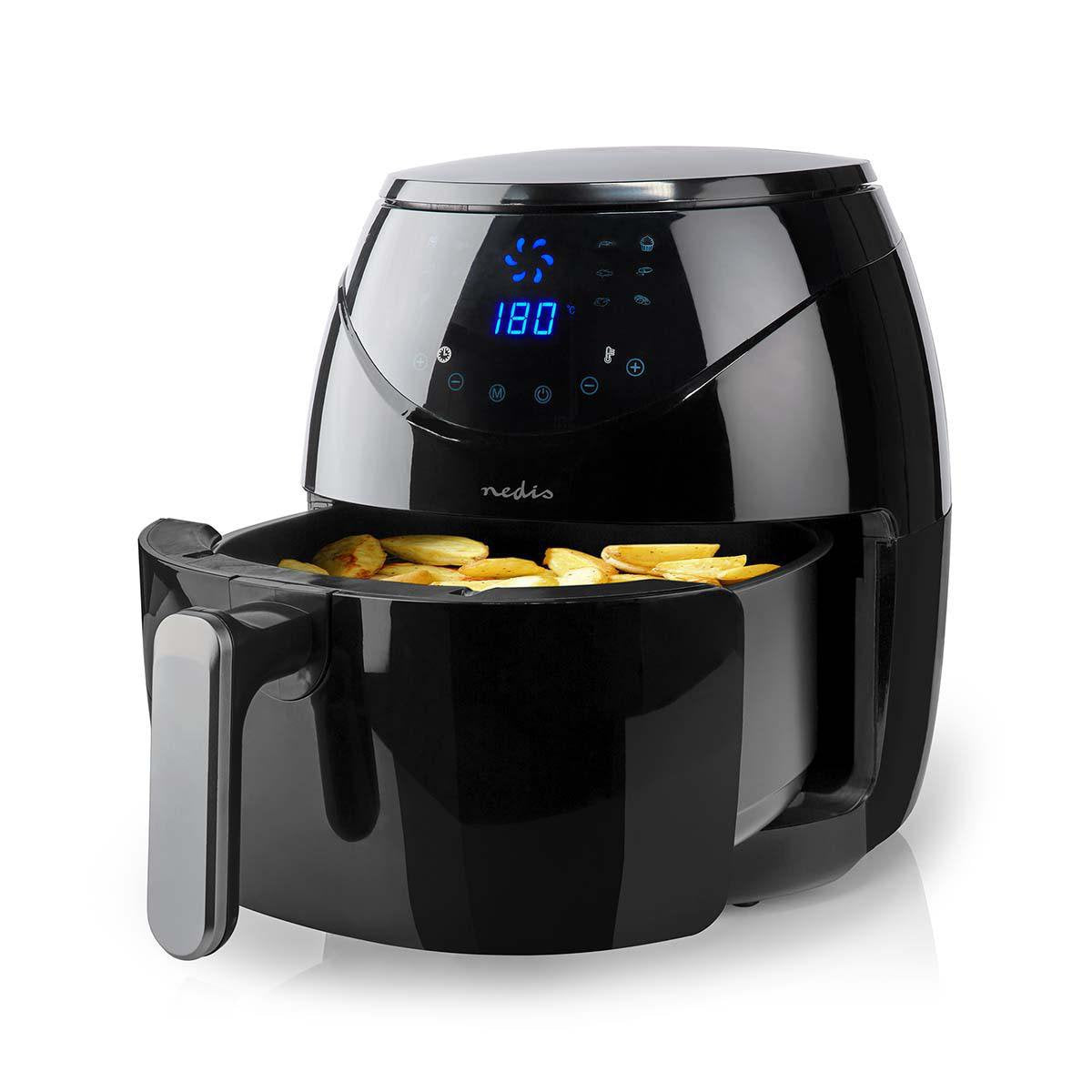 Nedis Freidora De Aire Caliente  6.5 L  Minutero: 60 Min  Digital  Negro
