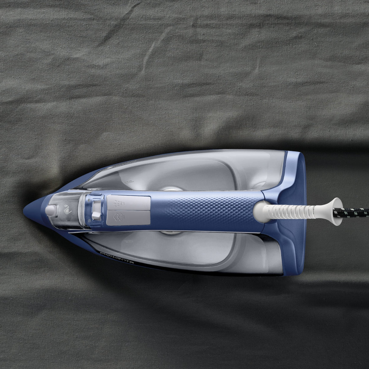 Plancha De Vapor Rowenta Dx1636d1 Suela De Microsteam 300 2400w Golpe De Vapor 120gr/Min Antigoteo Color Azul