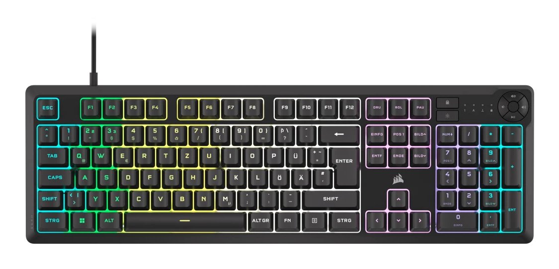 Corsair Tas K55 Core Negro Rgb, Rubberdome, Mechanical,Usb