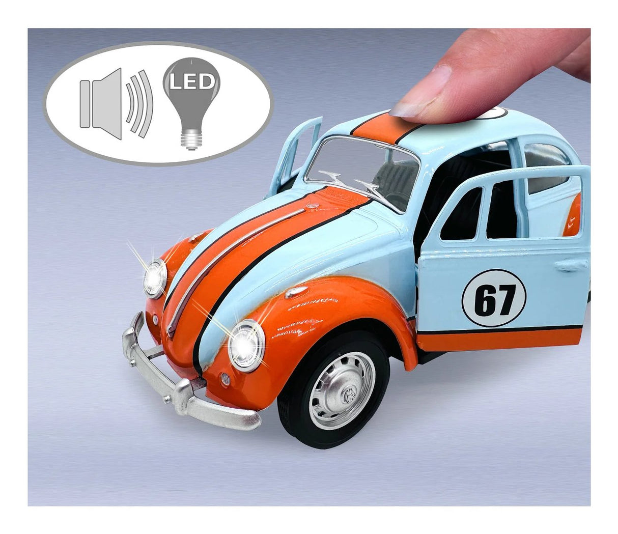 Jamara Volkwagen Beetle 1967 1:28 Azul Claro 3+