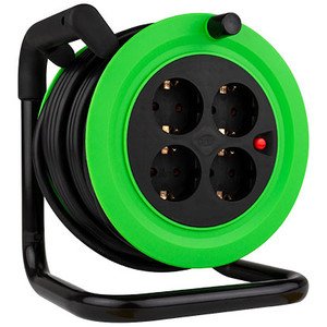 Rev Mini Drum W 4 Safety Sockets 15m Green Black