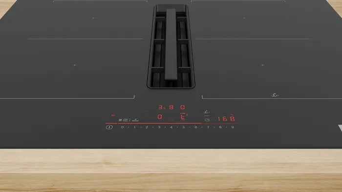 Bosch Home Pvq711h26e Serie 6, Placa De Cocina Autónoma Negra, 70 Cm, Con Campana Extractora Integrada, Home Connect Pvq711h26e