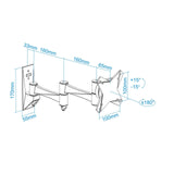 Tooq Soporte De Pared Con Brazo Articulado Para Tv De 13"-27" - Giratorio E Inclinable - Gestion De Cables - Peso Max
